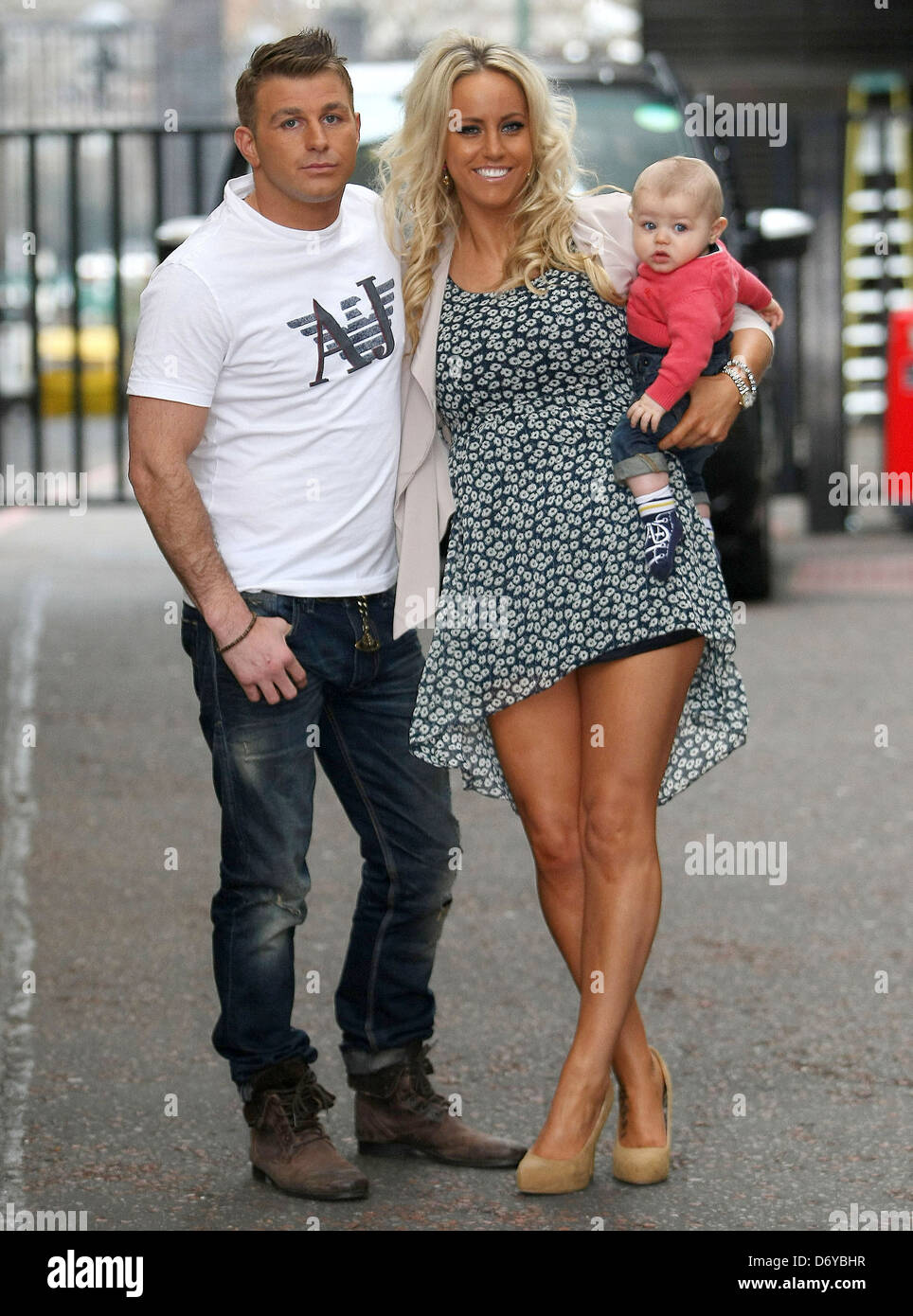 Danielle Mason and Tony Giles of 'Big Fat Gypsy Weddings' with their son  Rudy at the ITV studios London, England - 06.03.12 Stock Photo - Alamy