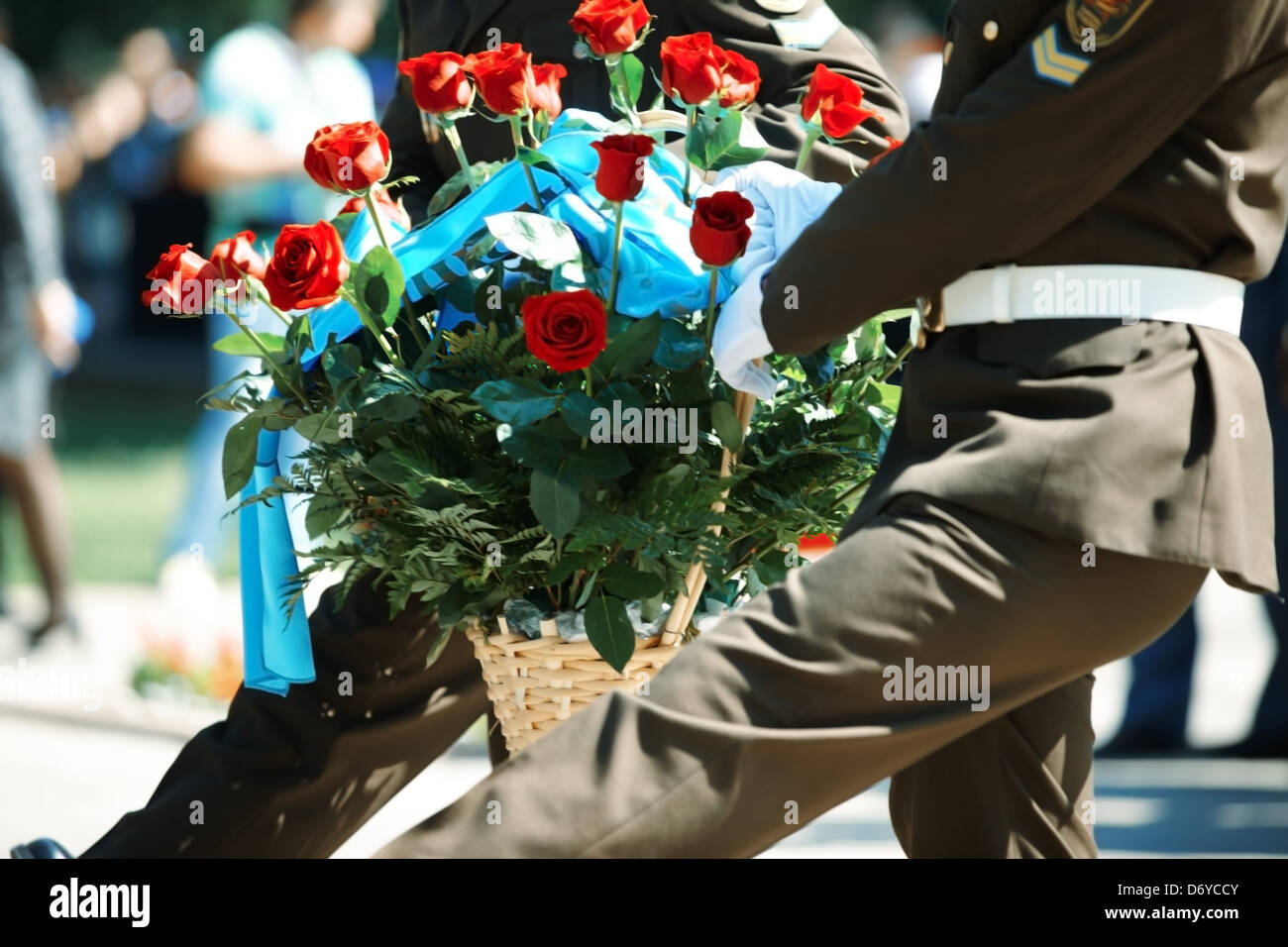 Go unrecognizable people social human victory day kazakhstan almaty
