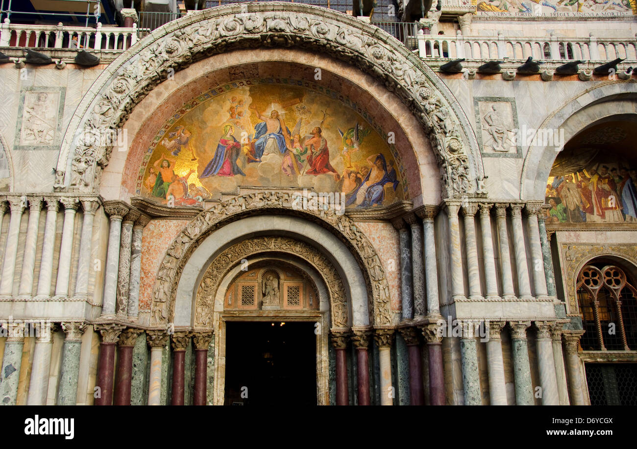 Low angle view of a cathedral, St. Mark's Cathedral, Venice, Veneto, Italy Stock Photo