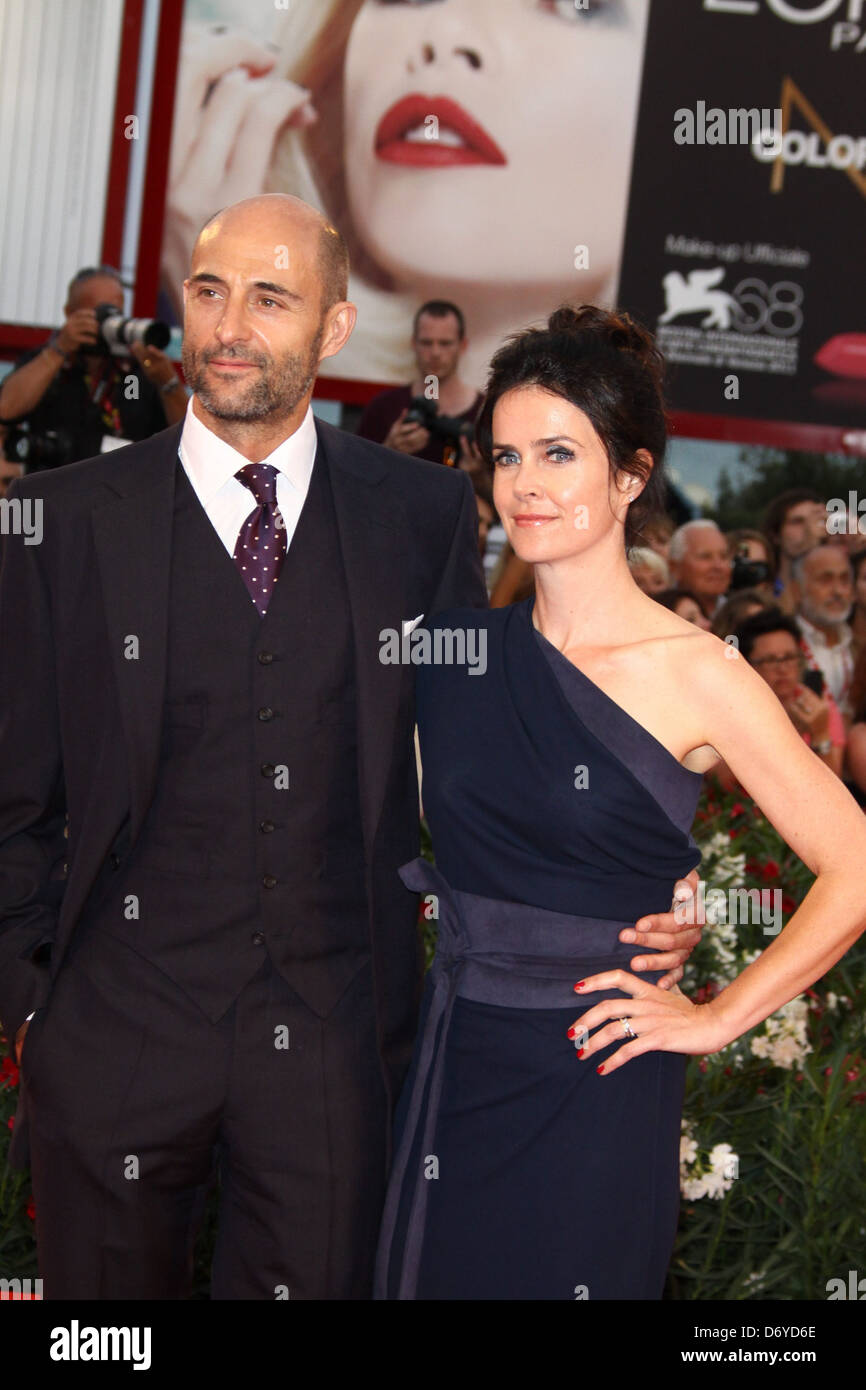 Mark Strong and his wife Liza Marshall The 68th Venice Film Festival - Day 6 - Tinker, Taylor, Soldier, Spy - Premiere Venice, Stock Photo