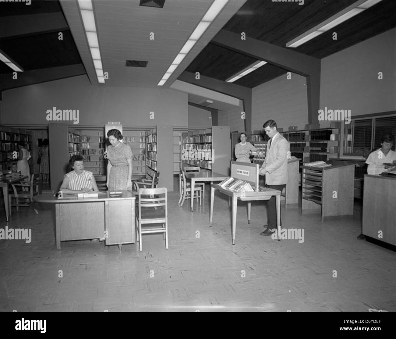 This photograph depicts the interior of a library, likely from Richmond ...
