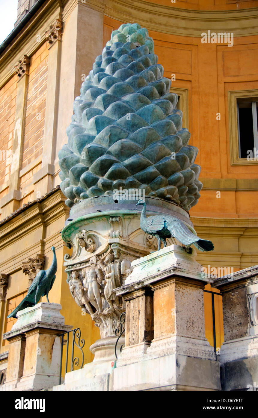 Pine cone sculpture at Cortile della Pigna, Vatican Museums, Vatican City Stock Photo Alamy