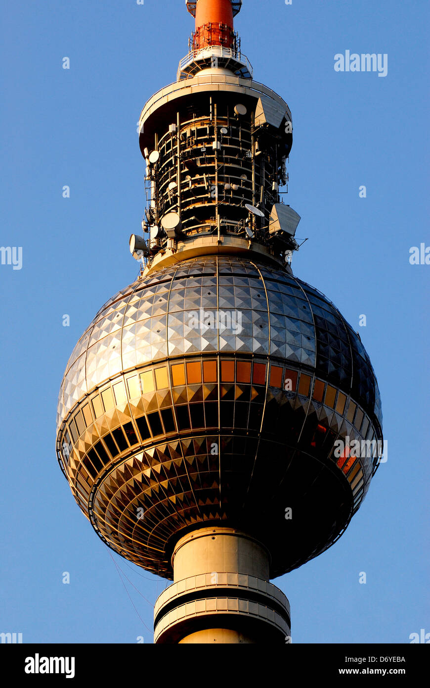 Berlin's TV tower, Alex, Alexanderplatz Square, Berlin-Mitte, Berlin, germany, europe Berliner Fernsehturm, alex, Alexanderplatz Stock Photo
