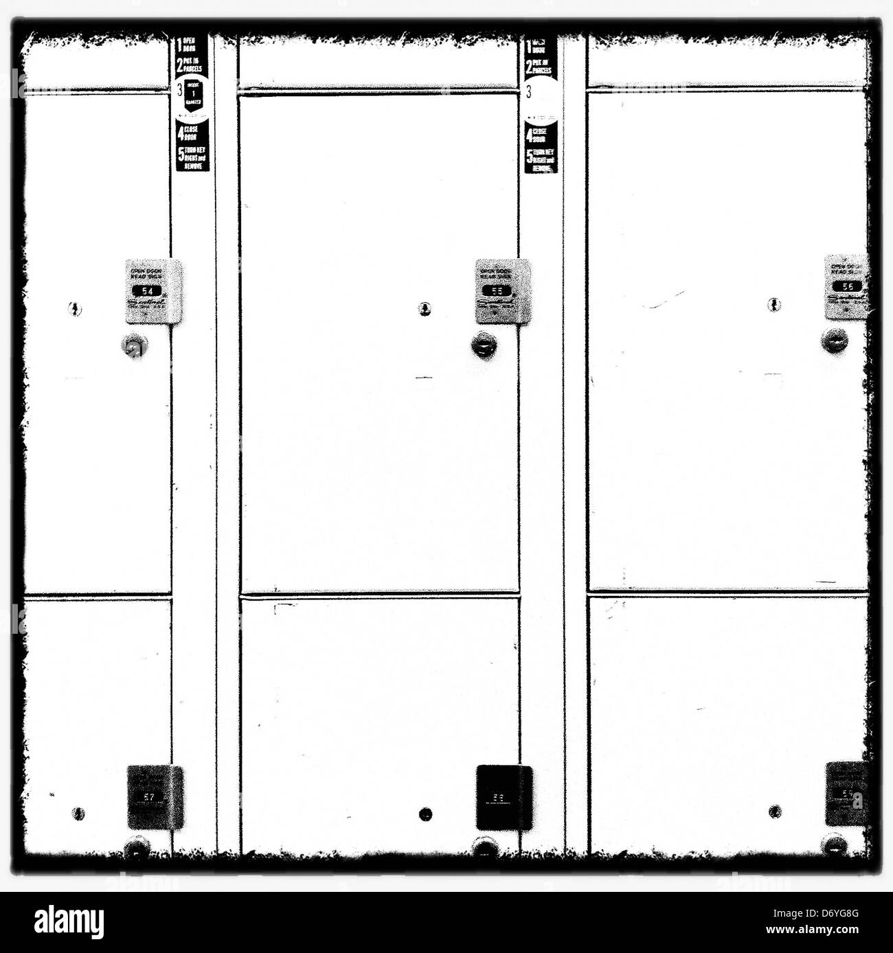 Rows of lockers Stock Photo Alamy