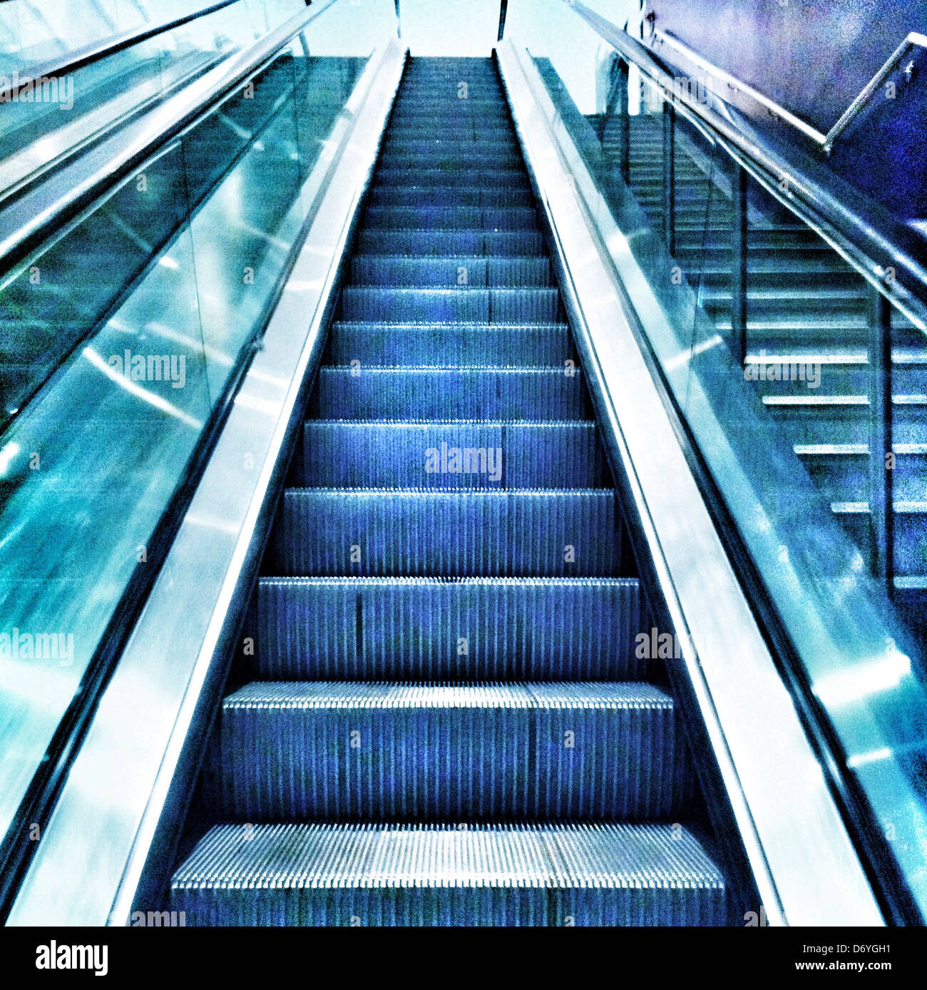 Modern escalator - Smartphone Captured Stock Image