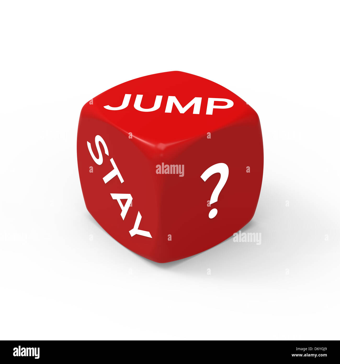 Jump or Stay - How to Make the Right Choice. Stock Photo