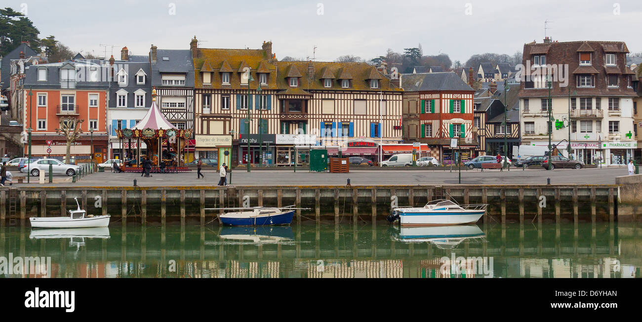 harbour of trouville-sur-mer, Normandy, France Stock Photo