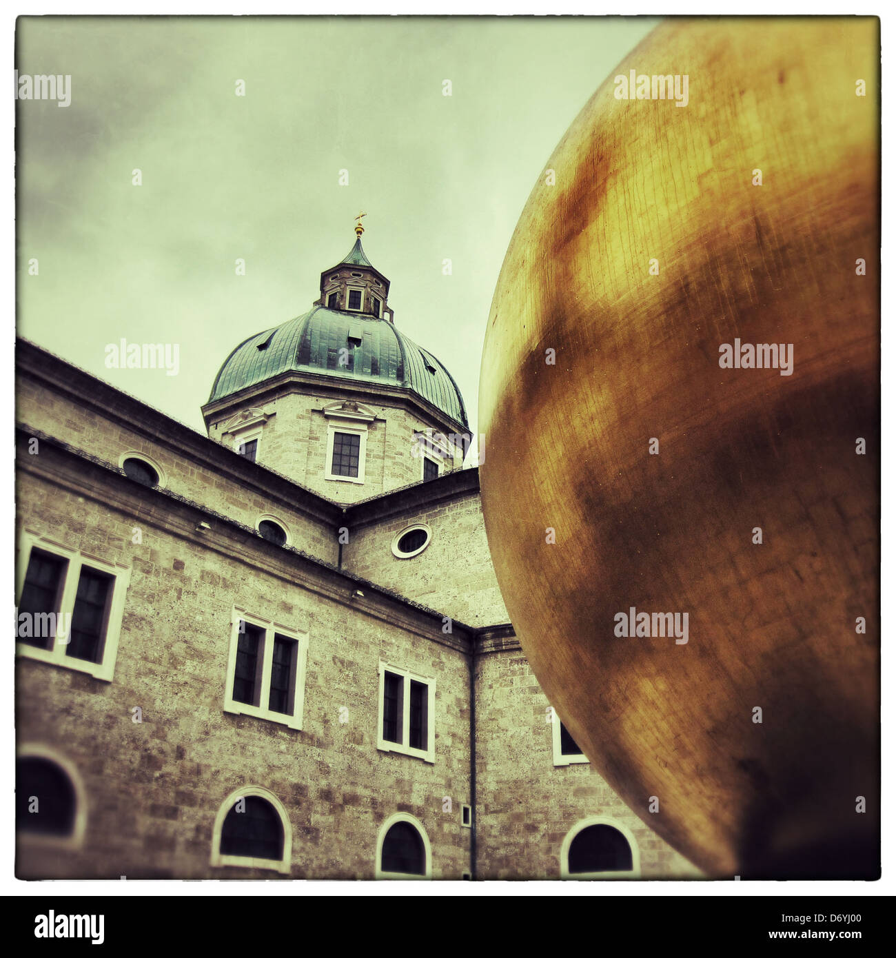Domed roof of old building, Salzburg, Austria - Smartphone Captured Stock Image