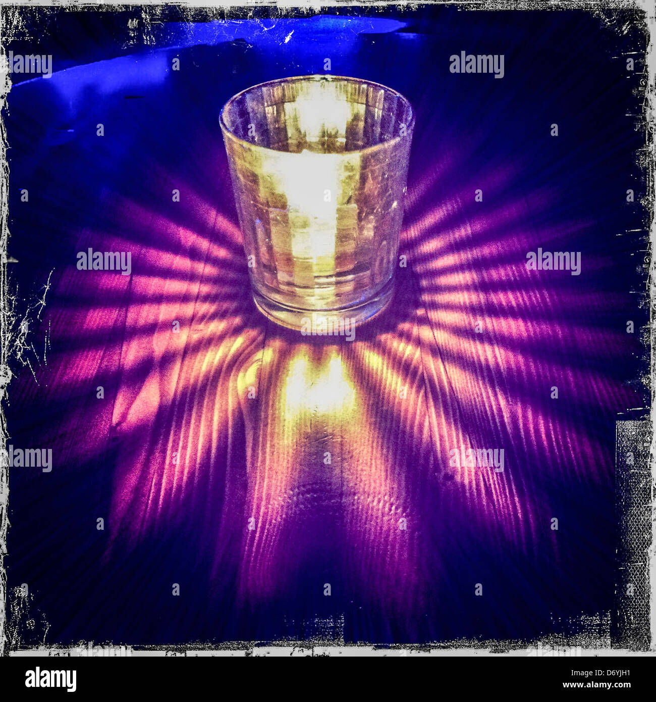 Candlelight glowing through glass - Smartphone Captured Stock Image
