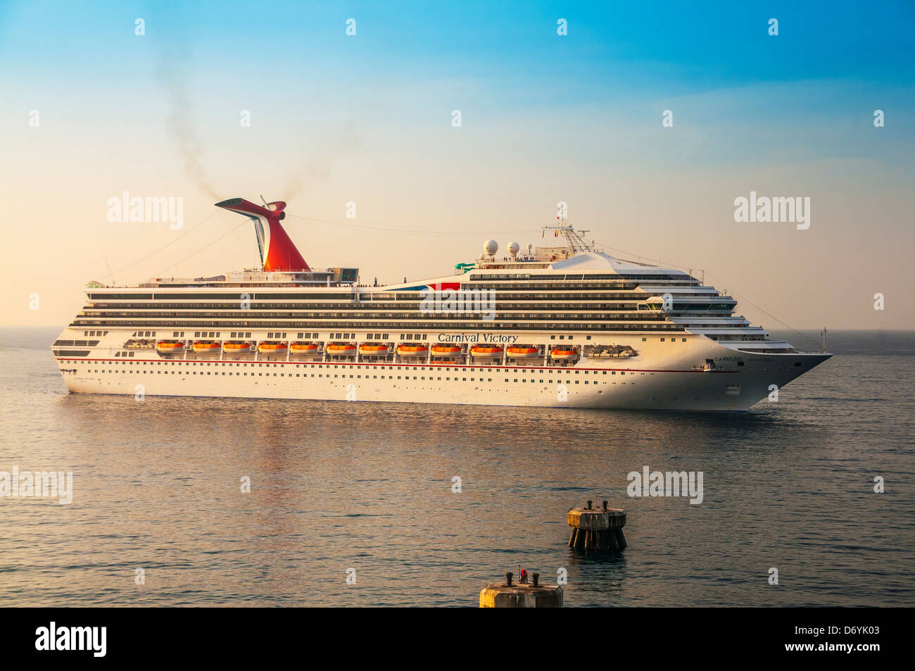 carnival victory cruise ship  st.kitts caribbean island port basseterre Stock Photo