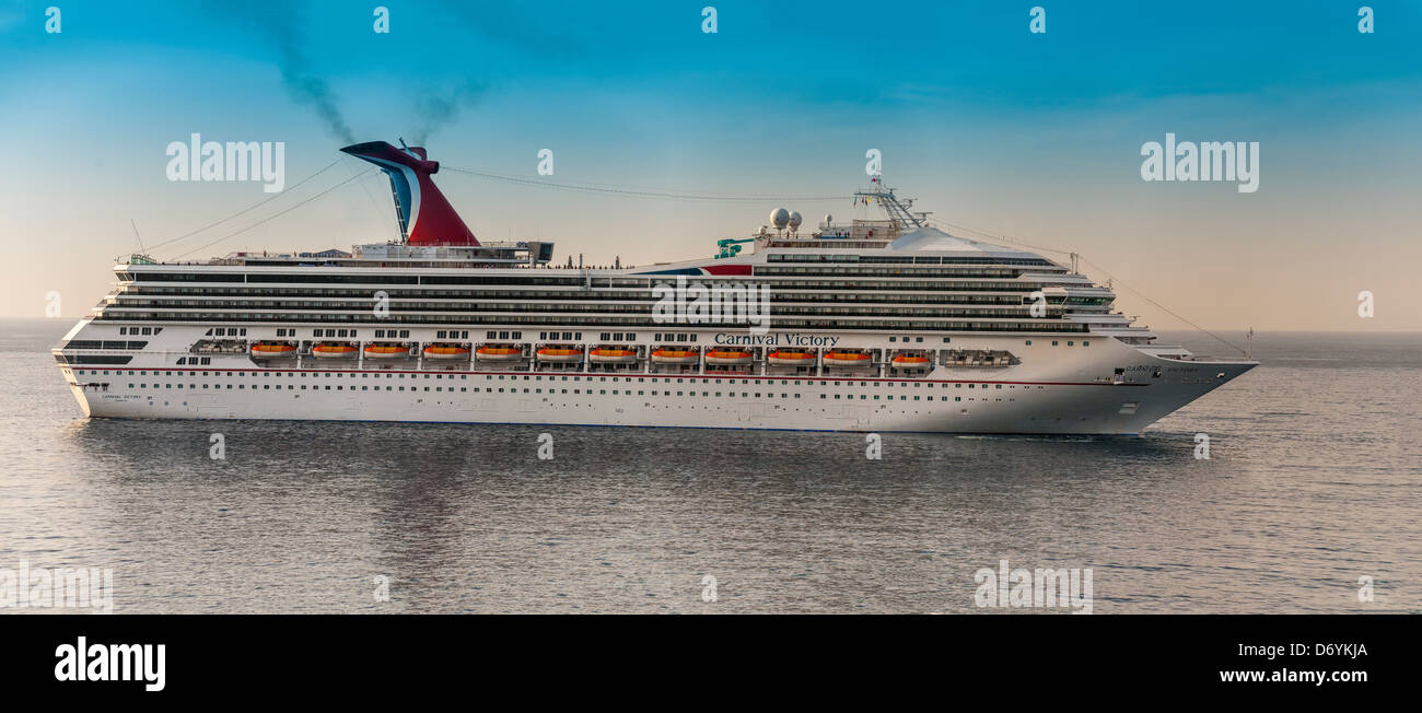 carnival victory cruise ship  st.kitts caribbean island port basseterre Stock Photo