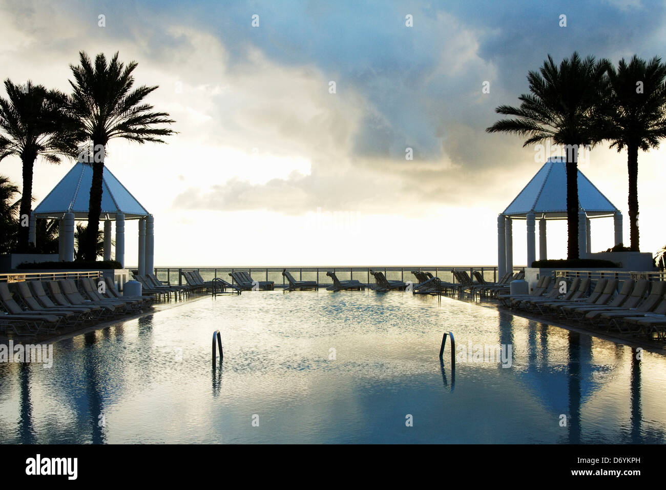 Swimming pool at Diplomat Hotel, Hollywood, Broward County, Florida, USA Stock Photo