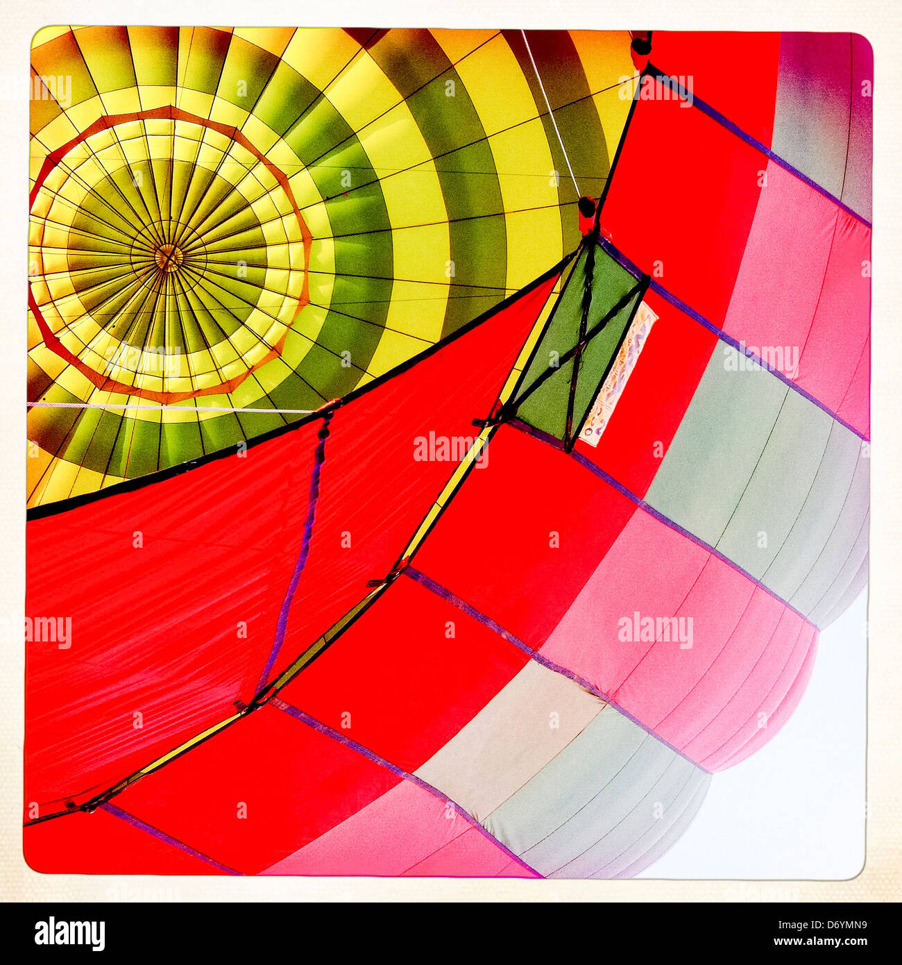 Hot air balloon viewed from basket Stock Photo - Alamy