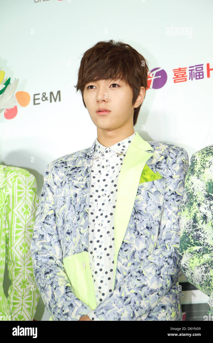 INFINITE at press conference of TV show M Countdown in Taipei, Taiwan ...