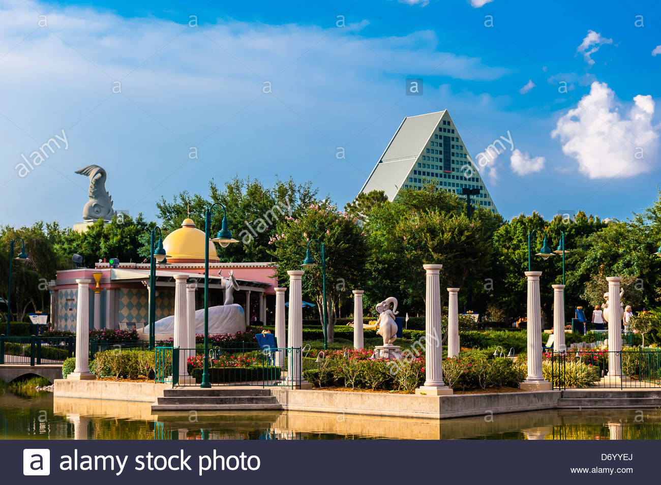 Fantasia Gardens Pavilion With Walt Disney World Swan And Dolphin