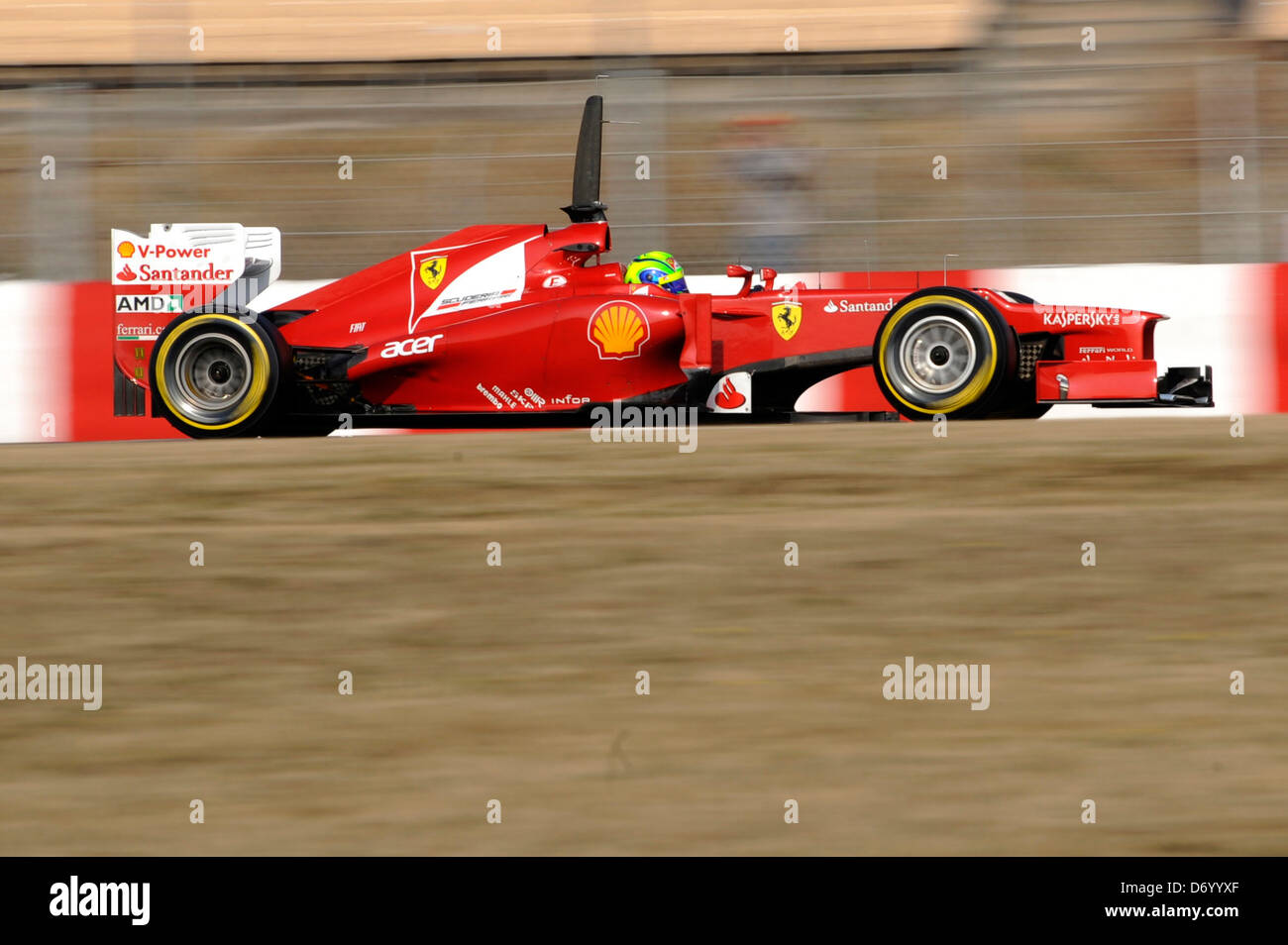 Felipe MASSA, Brasilien, BRA, Team FERRARI F1 - Formula One - Testing - Montmelo Circuit de Catalunya Barcelona, Spain - Stock Photo