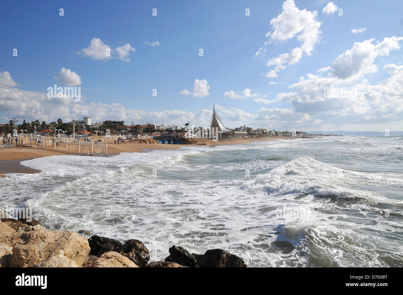 Nahariya the northernmost coastal city in Israel, Established 1935 Stock Photo