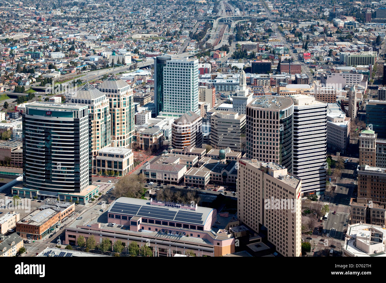 Downtown Oakland, California Skyline with Uptown Oakland in the ...