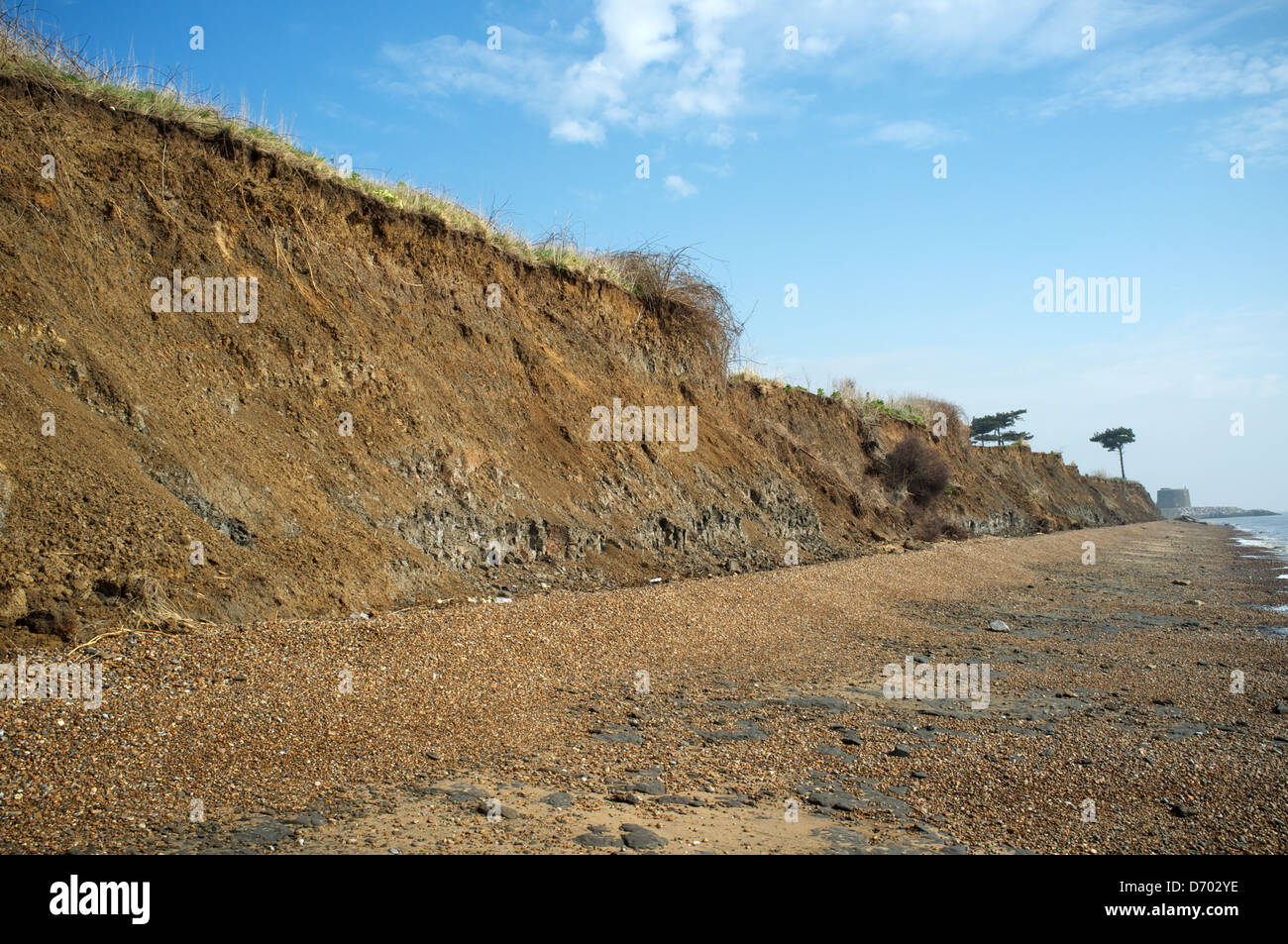 Effects of coastal erosion uk stock photo alamy