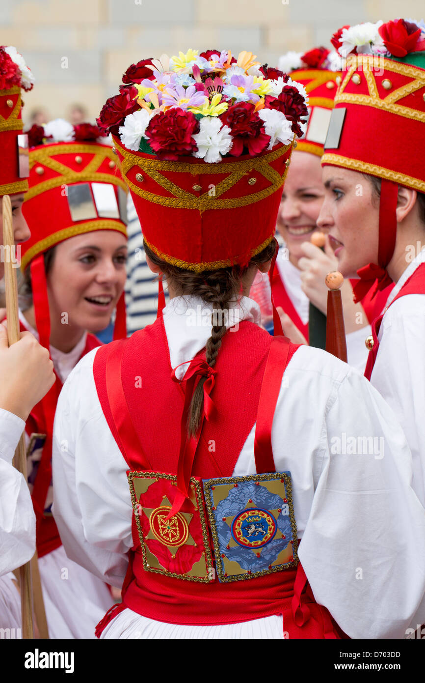 Dancers during San Fermin Fiesta at Pamplona, Navarre, Northern Spain ...