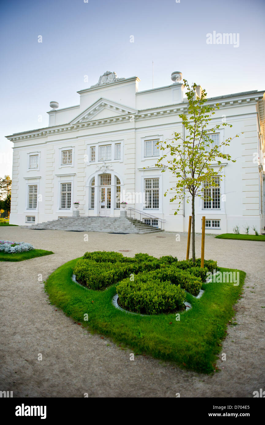 Uzutrakis manor estate (house) in Trakai, Vilnius, Lithuania Stock Photo