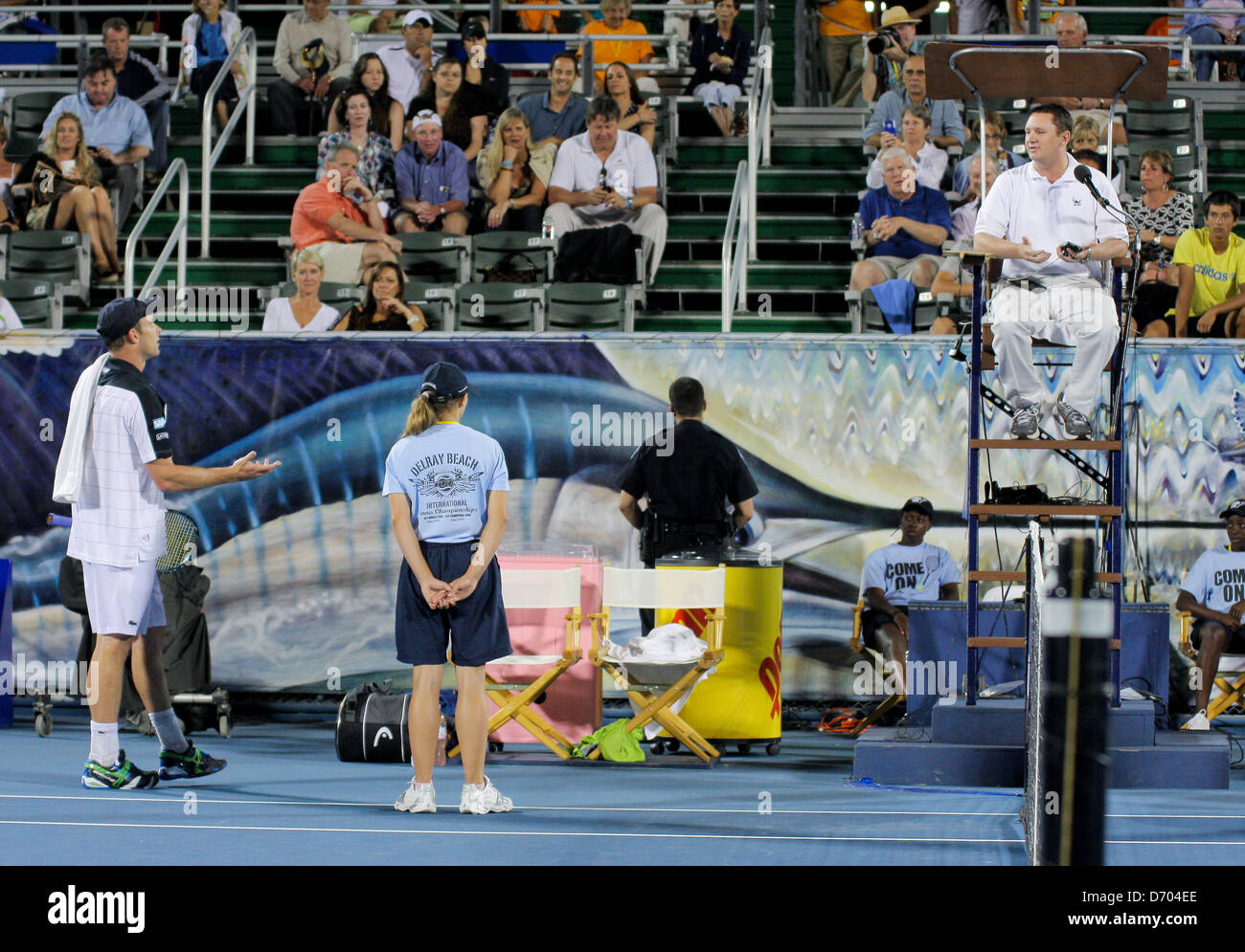Andy Roddick competing in the Delray Beach International Tennis