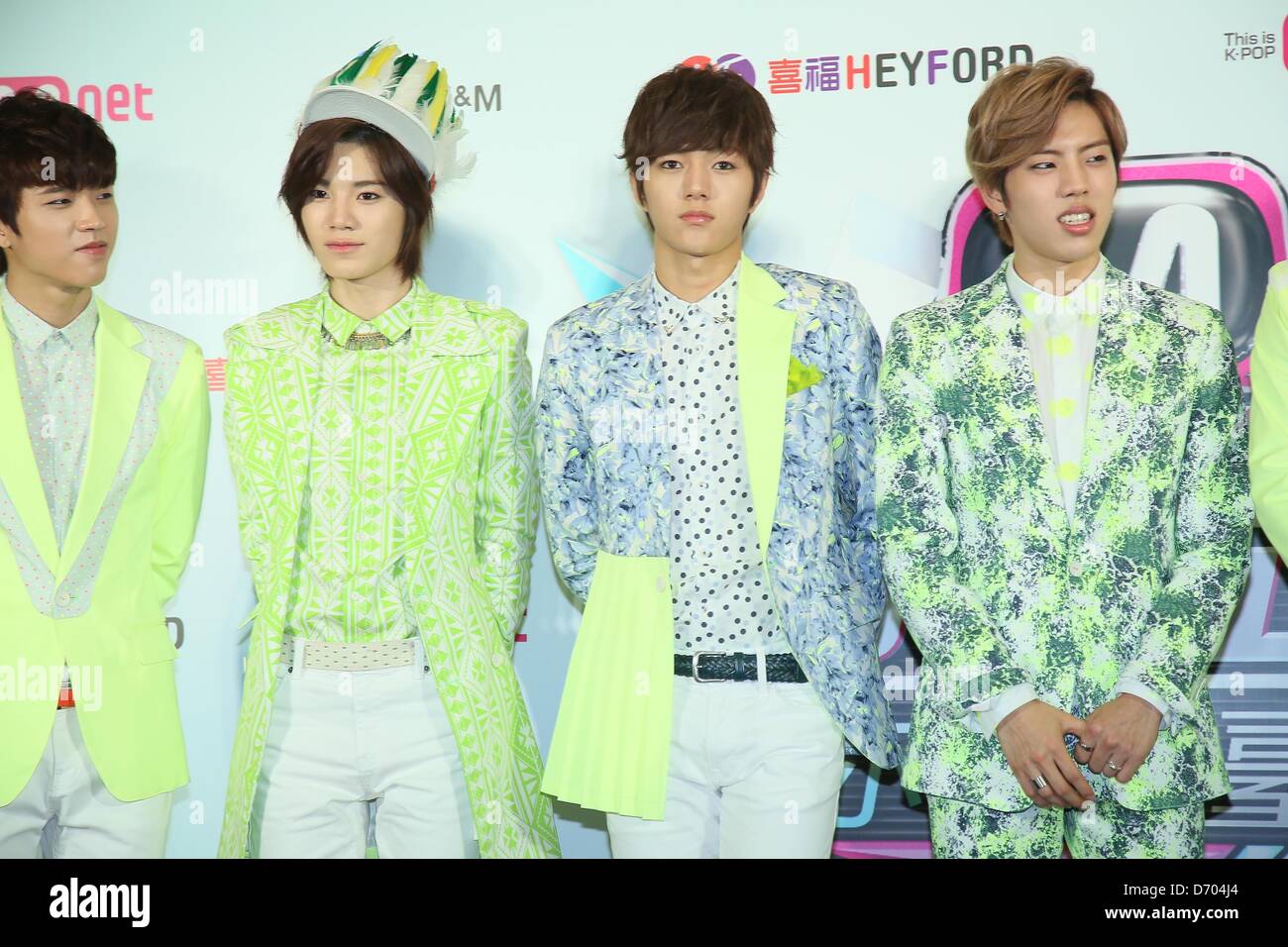 INFINITE at press conference of TV show M Countdown in Taipei, Taiwan ...