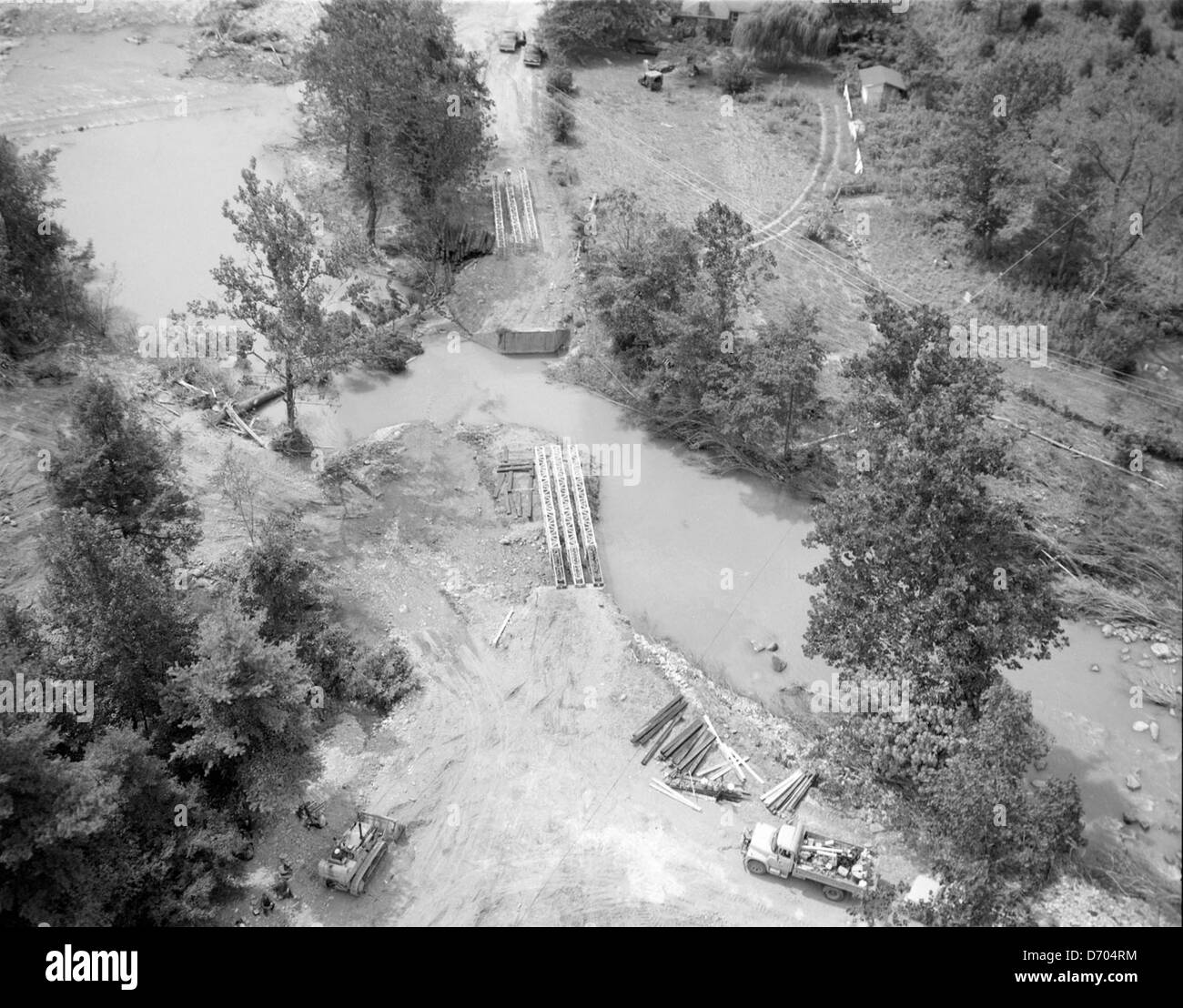 New Bailey Bridge Construction Stock Photo