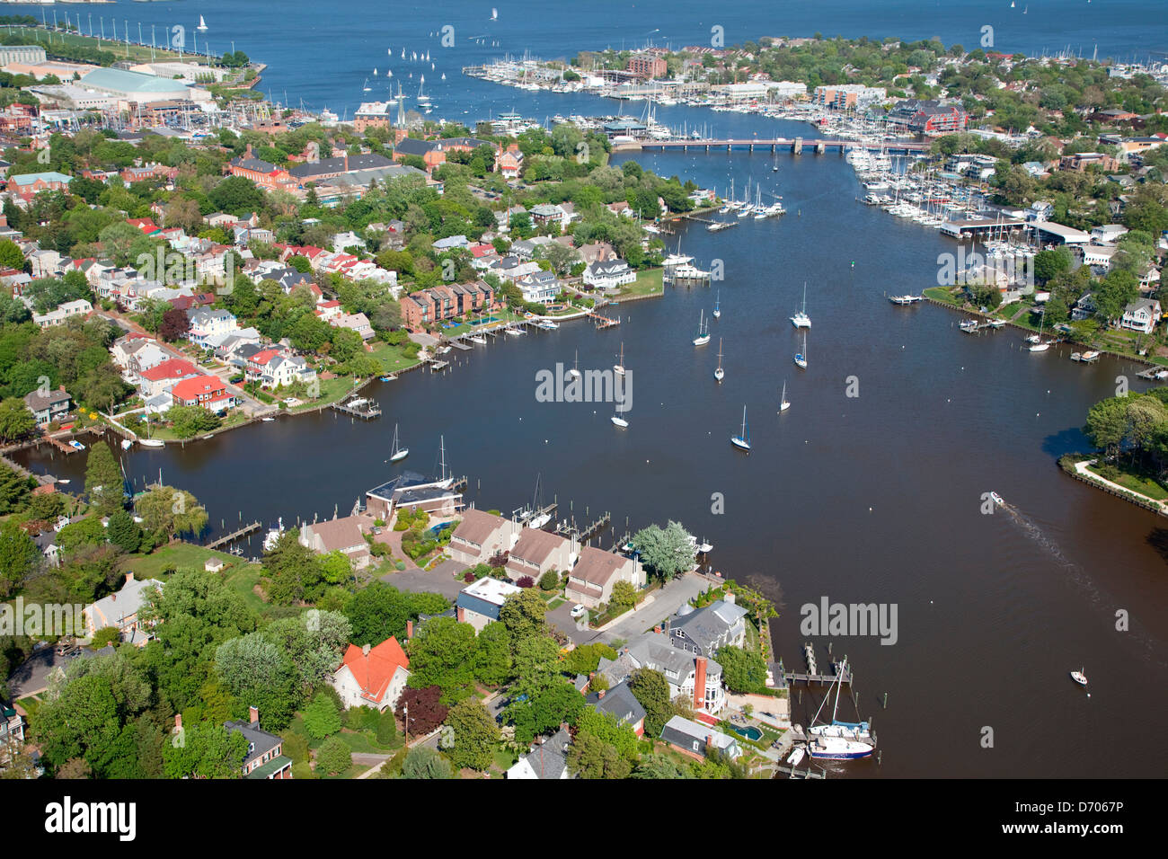 Waterfront homes in Annapolis, Maryland Stock Photo Alamy