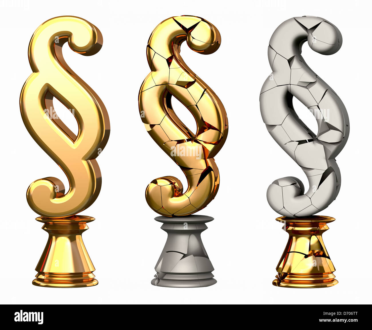 Golden Paragraph symbol of law Stock Photo
