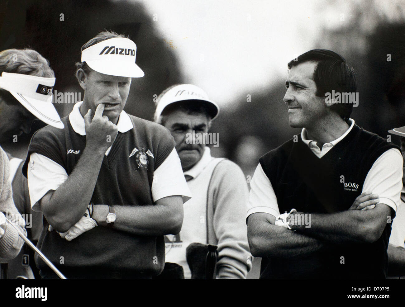 Golfers Seve Ballesteros and sandy lyle Stock Photo