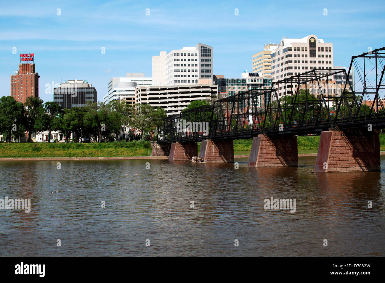 Downtown Skyline of Harrisburg, Pennsylvania with the Walnut Street ...