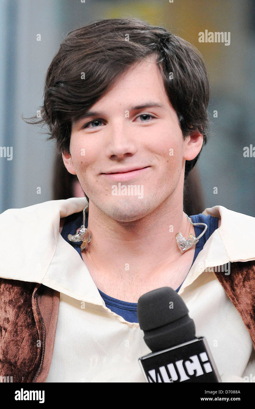 Zachary Porter of band Allstar Weekend appear on Much Music New.Music.Live.  Toronto, Canada - 22.02.12 Stock Photo - Alamy