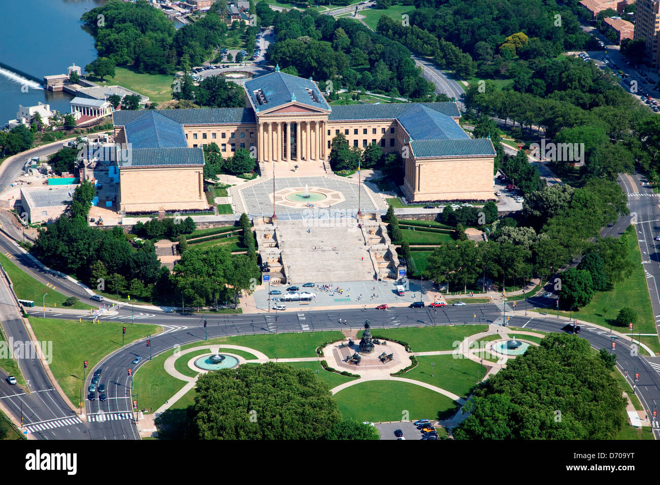 Aerial of The Philadelphia Museum of Art, Pennsylvania Stock Photo Alamy