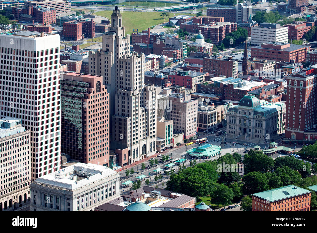 Aerial of City Hall, Providence, Rhode Island Stock Photo Alamy