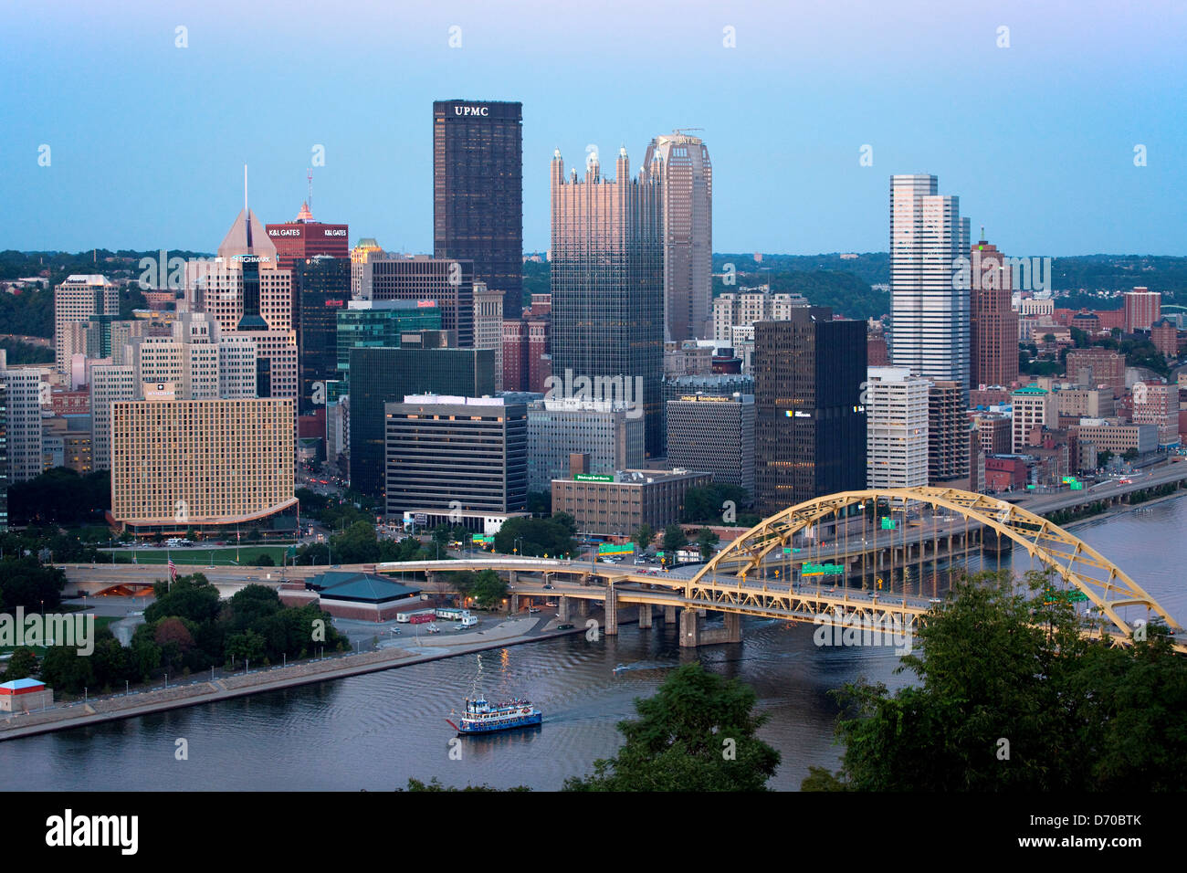 Point View Pa USA, Pennsylvania, Pittsburgh, Downtown Skyline from Point of View Park ...