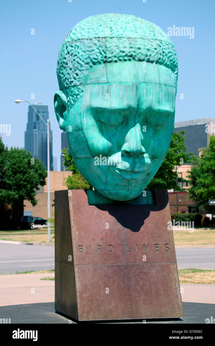 USA, Missouri, Kansas City, Charlie Parker Memorial Plaza located in