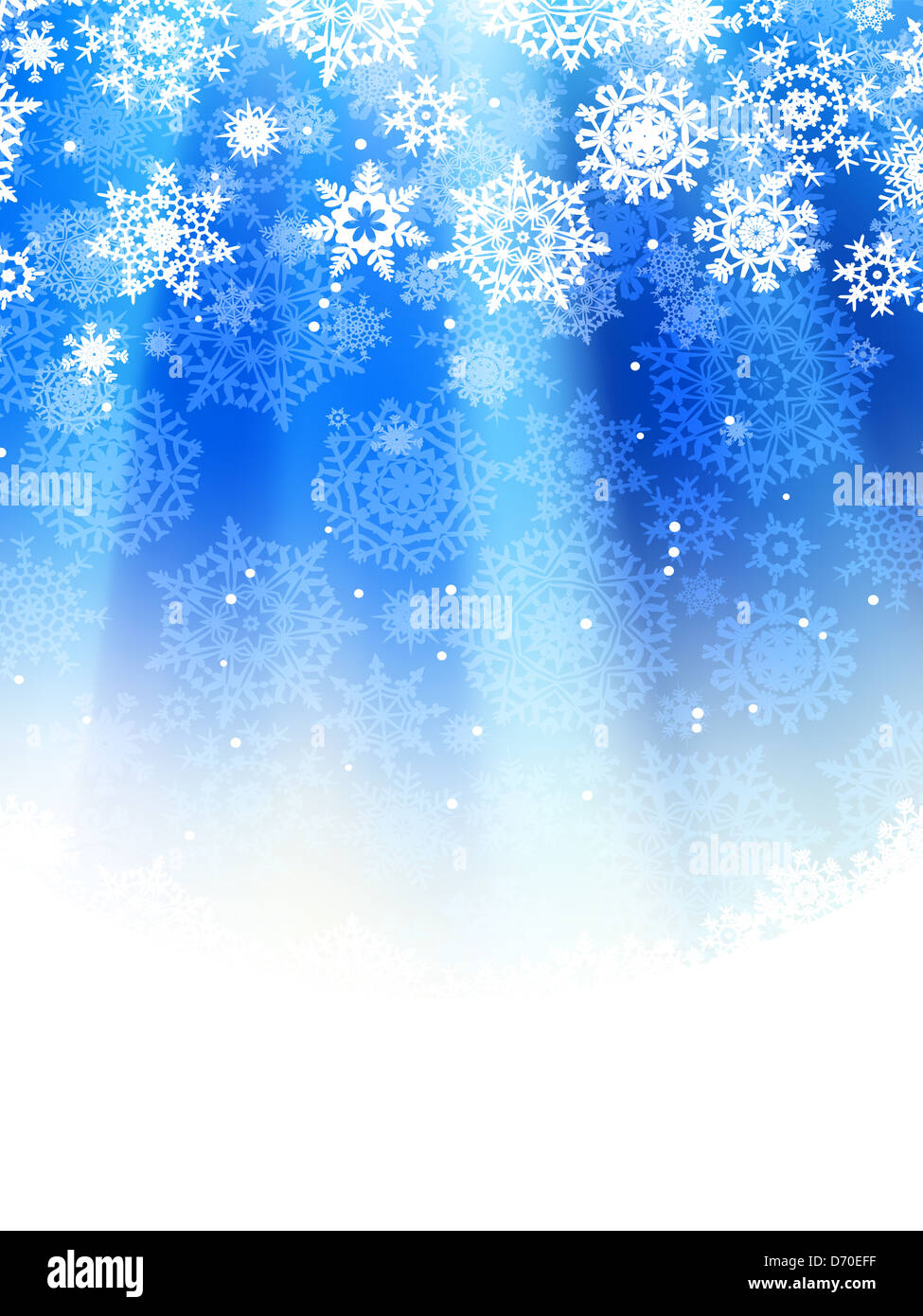 Blue abstract christmas background with 3d snowflake Stock Photo - Alamy