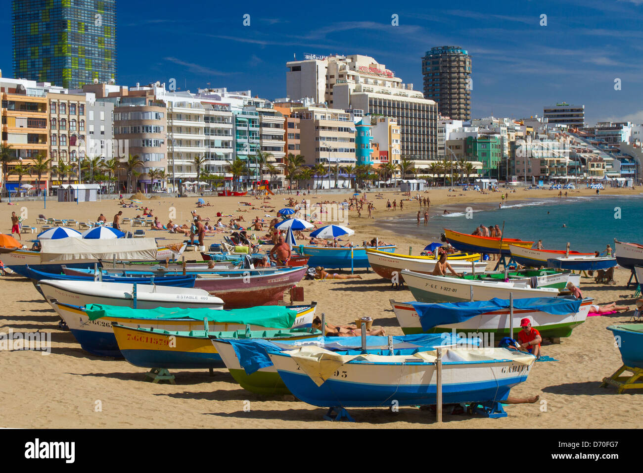 Canteras Beach in Gran Canaria Stock Photo