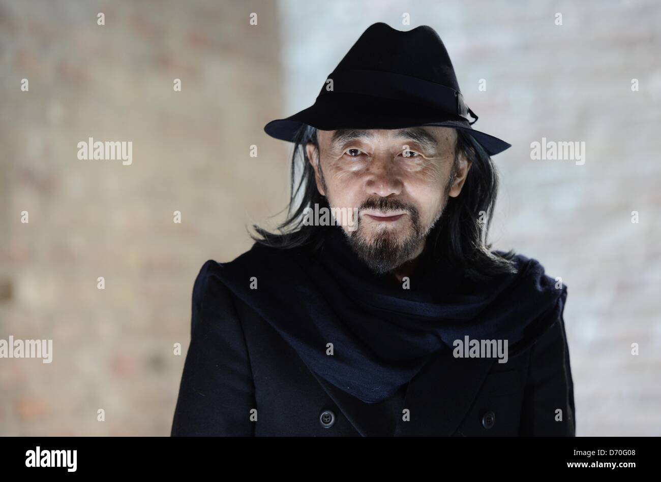 Japanese star designer and artist Yohji Yamamoto poses at his fashion