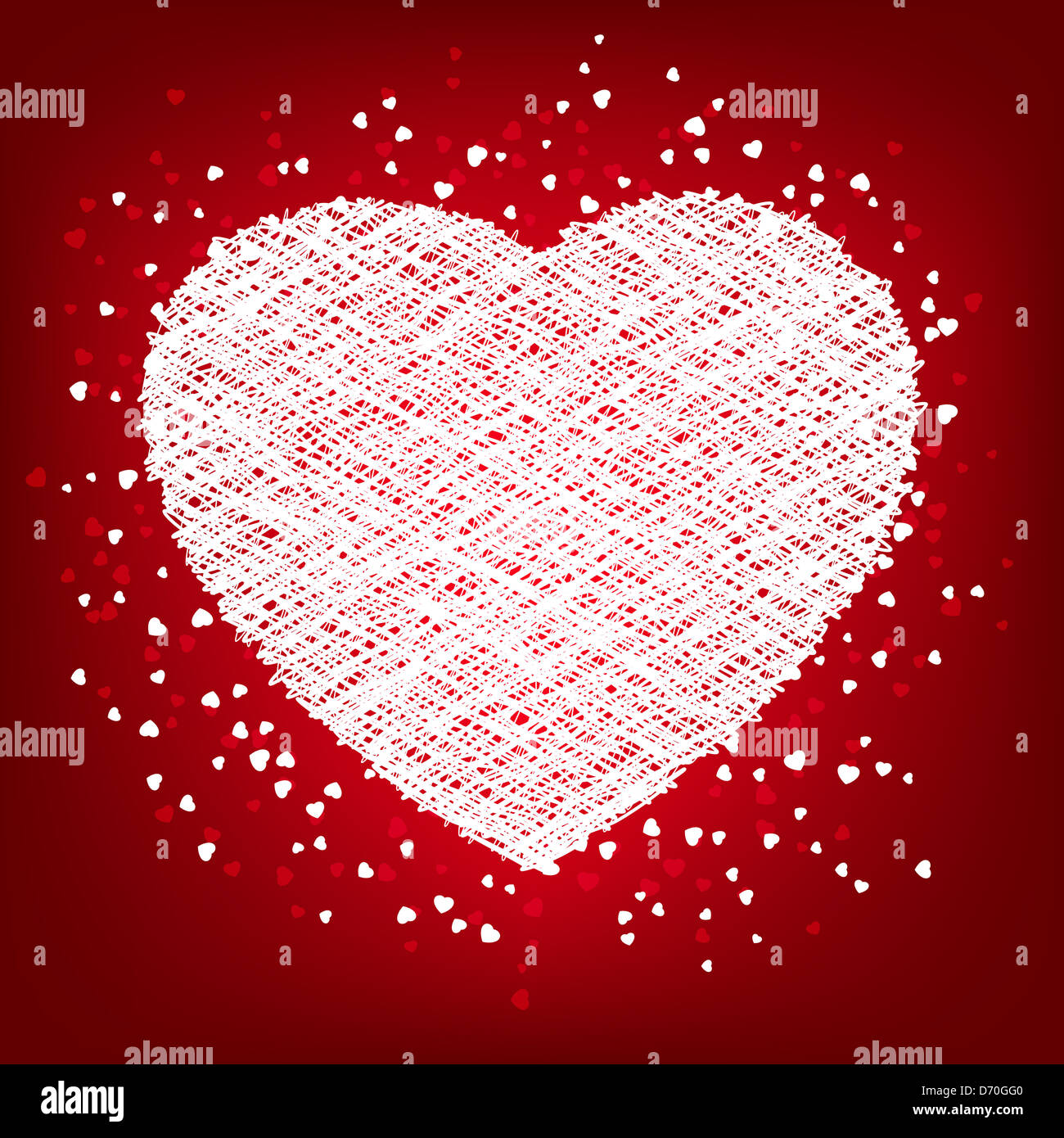Weaving white heart card Stock Photo Alamy