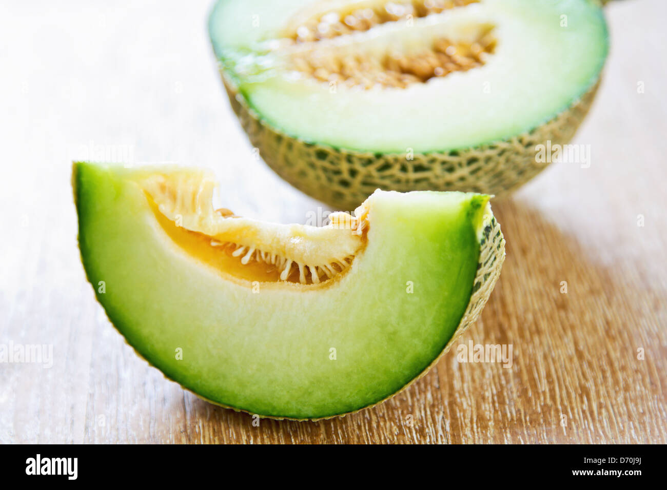 A type of Melon called Honeydew Stock Photo