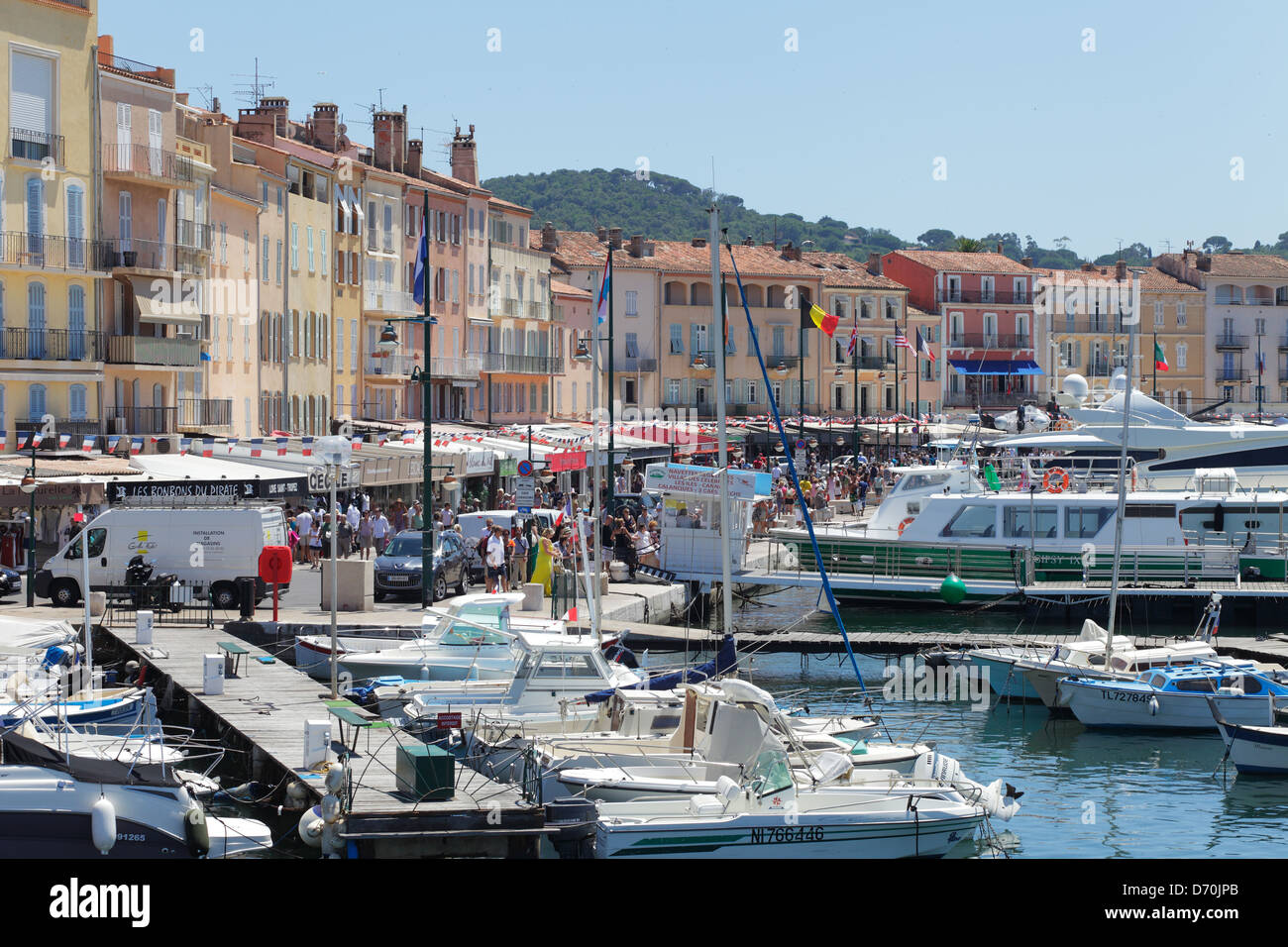 Saint Tropez, France, Yachts In The Port Of Saint Tropez On The French 