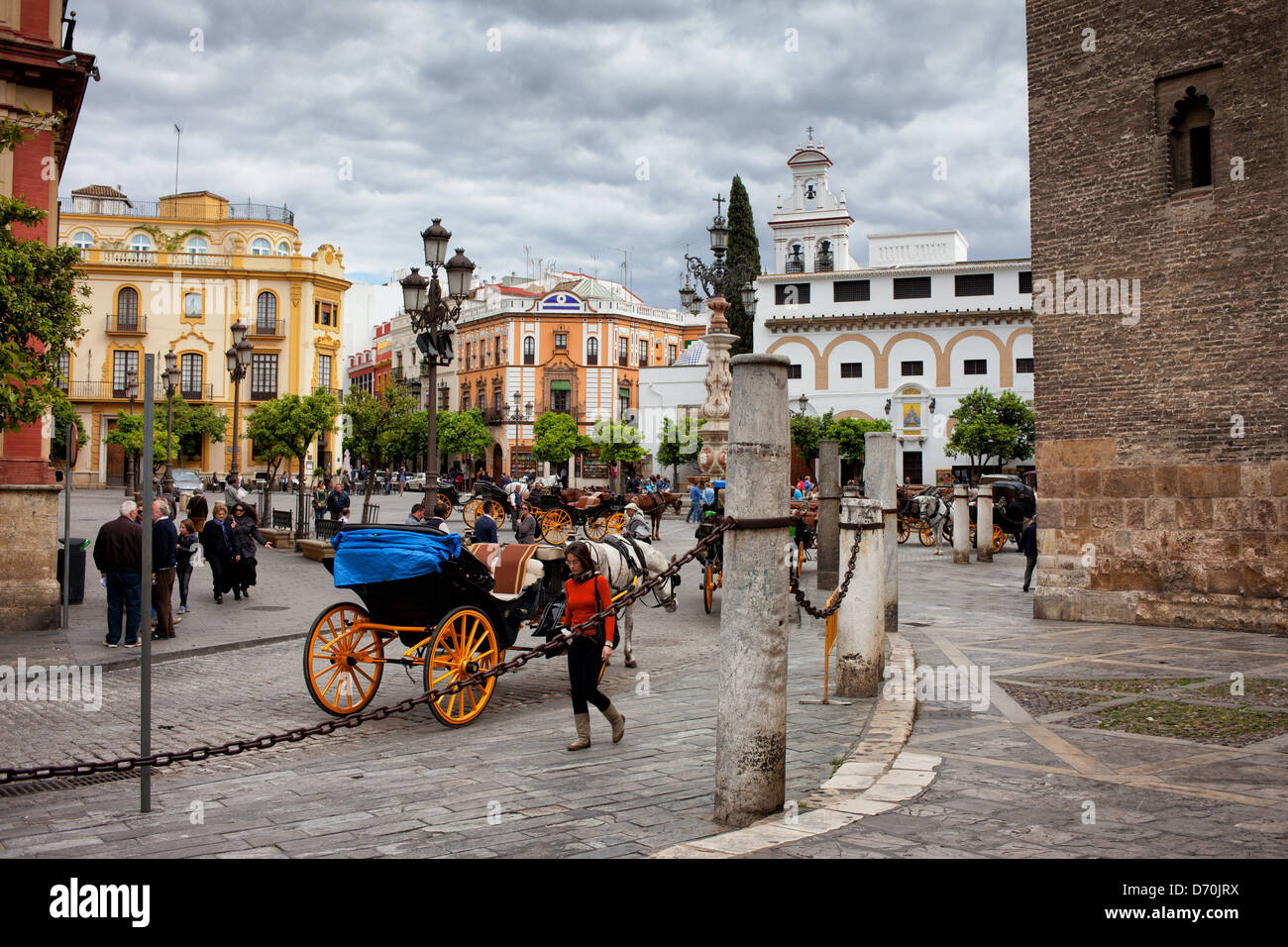 Old Town of Seville picturesque historic architecture (area next to the