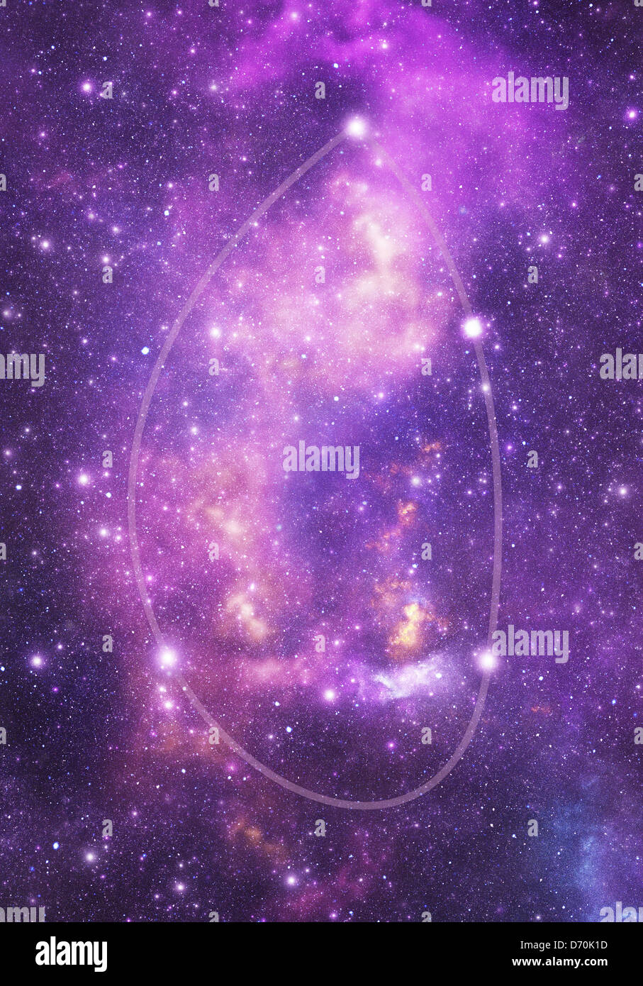 Representation of the constellation Scutum (Sct), one of the modern constellations, part of 'Constellations' series Stock Photo