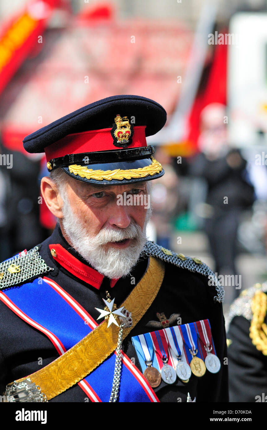 Anzac Day, London, UK. 25th April 2013. Prince Michael of Kent arriving at Westminster Abbey. Stock Photo