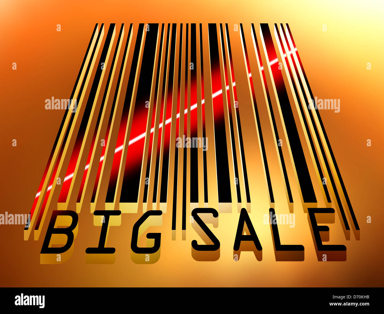 Big Sale bar code concept with laser light Stock Photo - Alamy