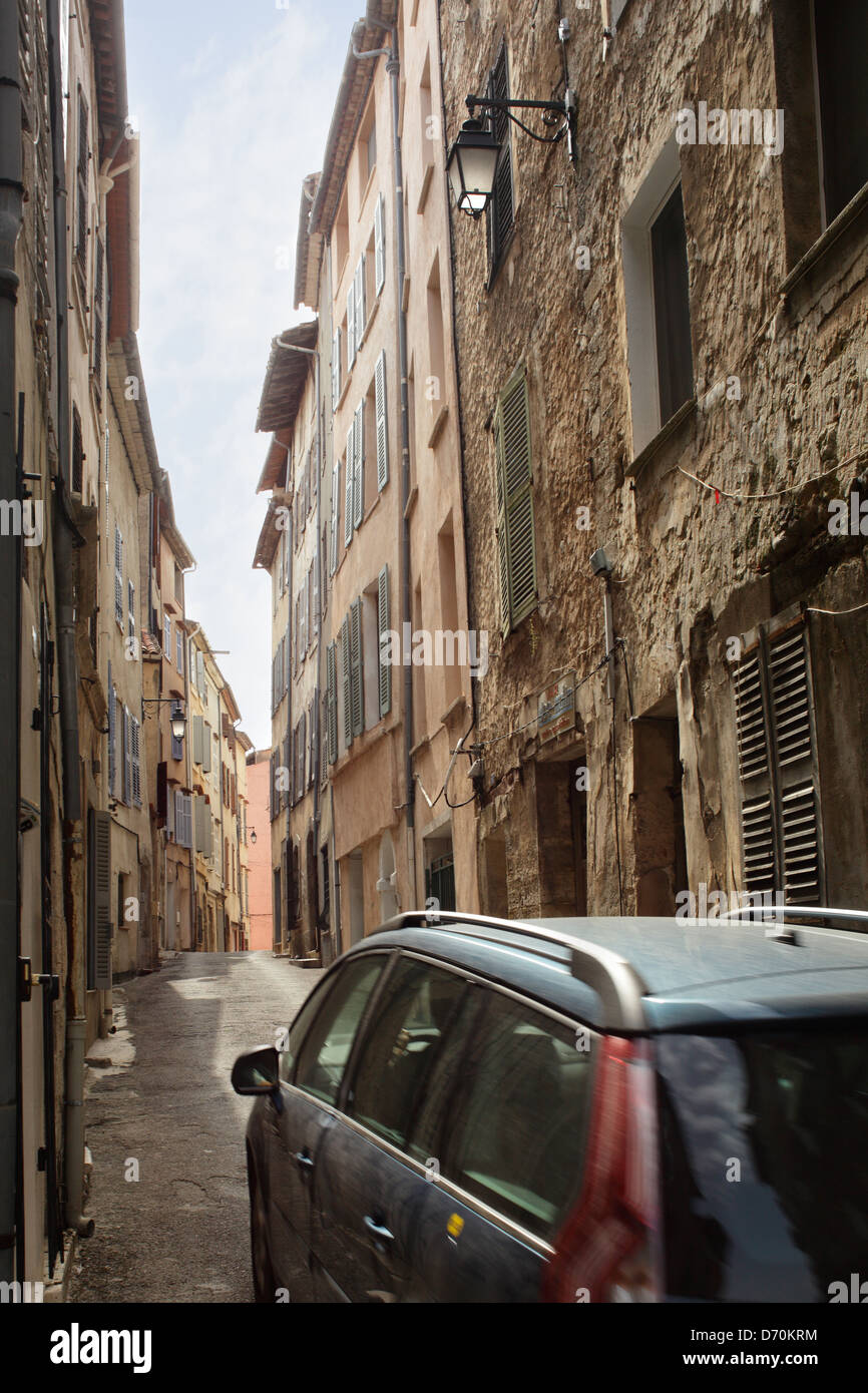 Callas, France, narrow alley in Callas Stock Photo