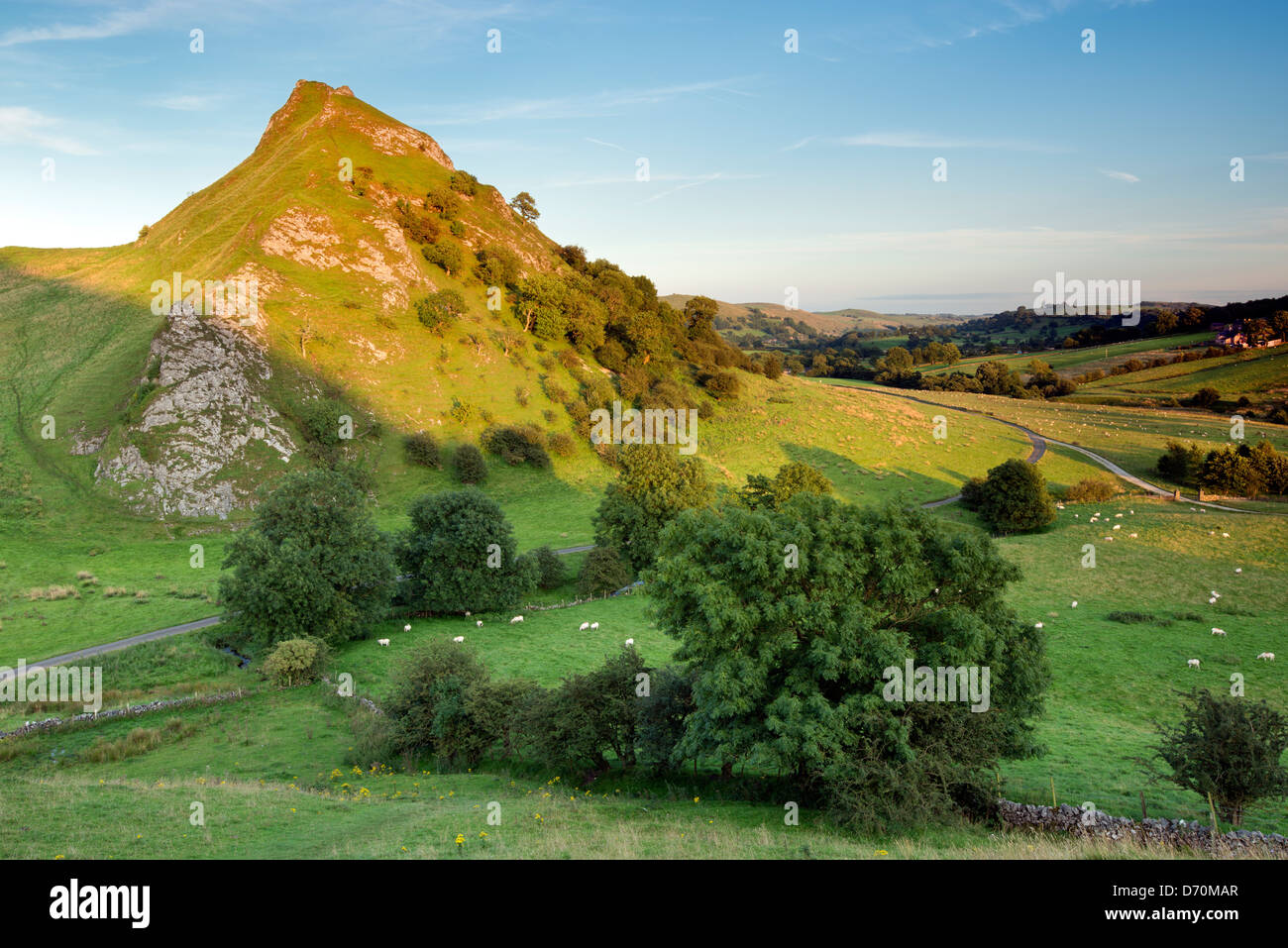 View of Parkhouse Hill from Chrome Hill, The Peak District National Park. Stock Photo