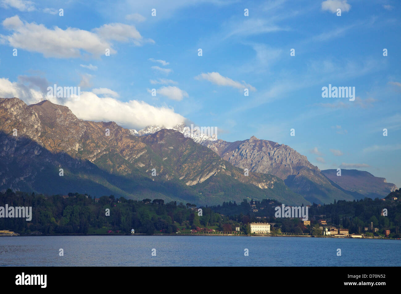 Italy, Lombardy, Lake Como, Bellagio, View of Villa Melzi Stock Photo